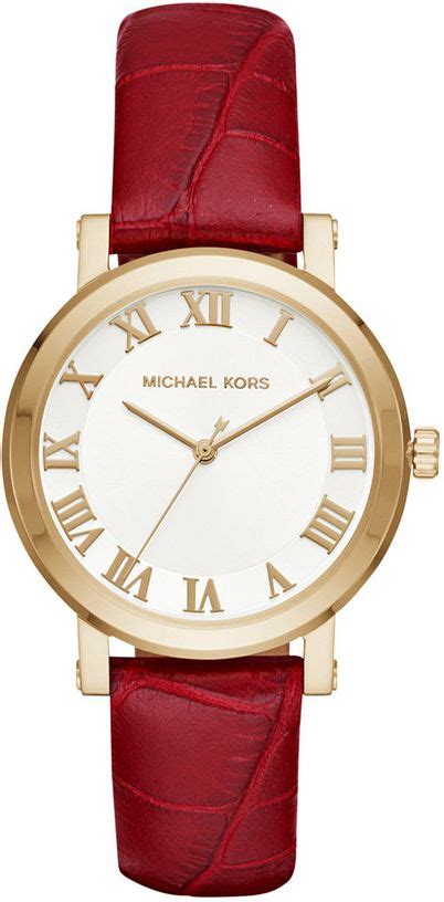 michael kors norie watch red|Runway Red.